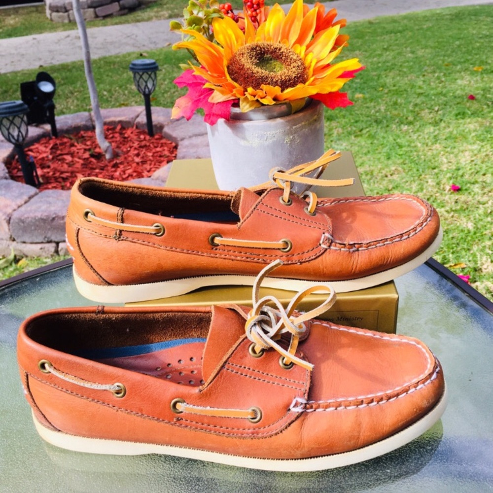 West marine- “Sperry - like “ Men’s authentic original 2 eye Leather boat shoes